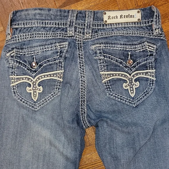 Rock Revival Scarlett Easy Crop Bootcut Denim Jeans Women's Size 29 - Picture 7 of 11